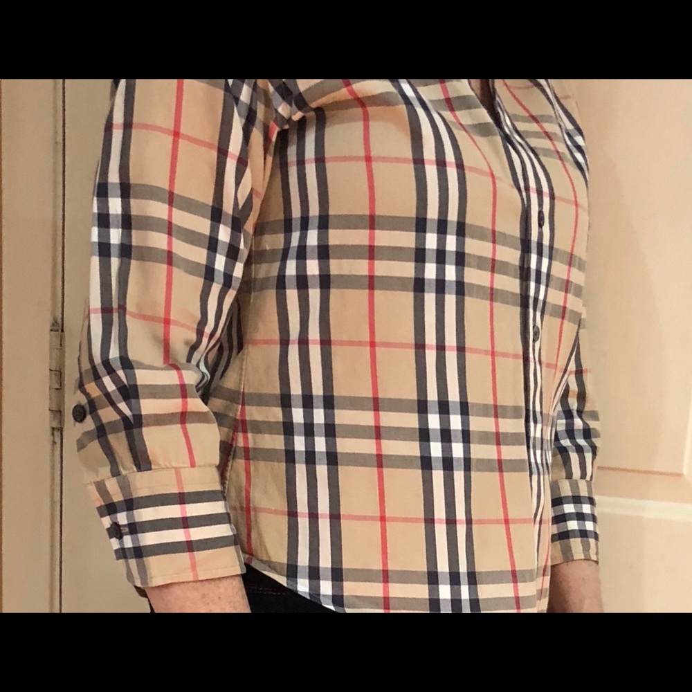 Burberry button down collared shirt
